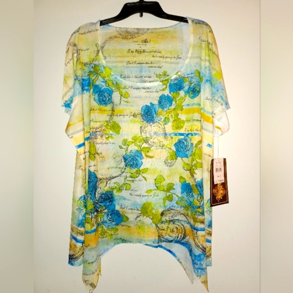 Embellished Jane Ashley Short Sleeved Tunic.  Size 3X
